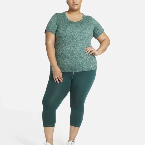 Nike One Women's Crop Leggings Pants (Plus Size) 3X Green (CU2915-300) - Picture 1 of 4